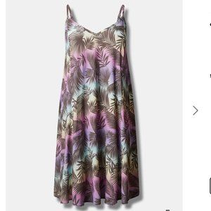 Torrid Midi Rayon Slub V Neck Cami Beach Dress Plus Size 4X